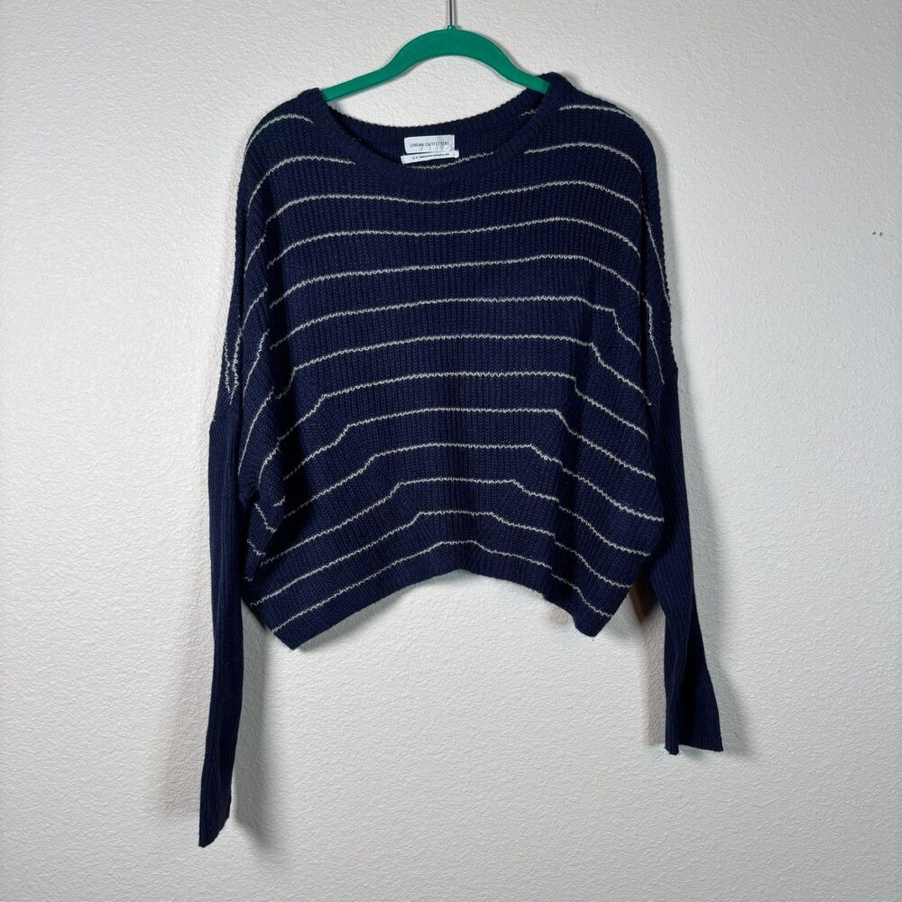 urban outfitters womens navy & white striped sweater size S